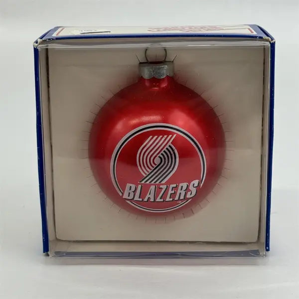 Topperscot Sports Collector Series NBA  Licensed Blazers  Red Glass Ornament