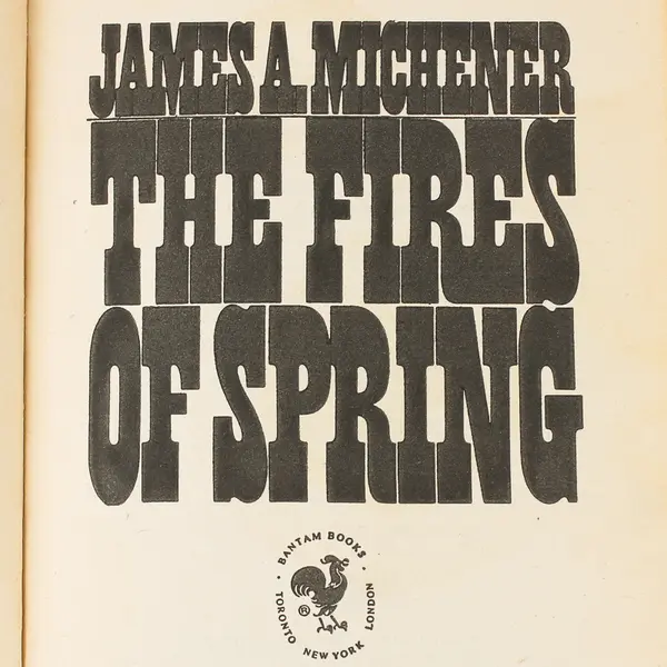 Vintage The Fires of Spring by James A Michener 1969 Paperback