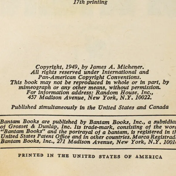 Vintage The Fires of Spring by James A Michener 1969 Paperback