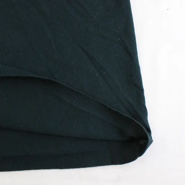 Zara Knit Unisex L Blue/Green Semi-Sheer 1/4 Button Pullover Long Sleeve Sweater