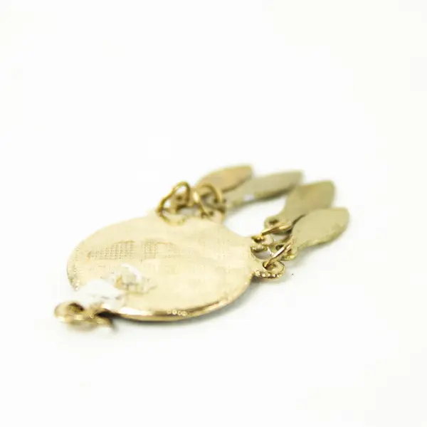 St Joseph's Indian School Pendant Metal with 4 Feathers Vintage