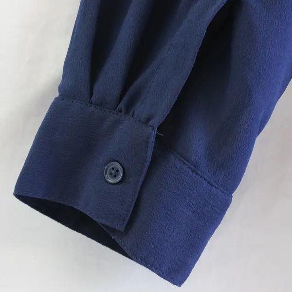 Old Navy Women's M Blue Sheer Pleated Neck Roll Tab Sleeve Tunic Dress Top