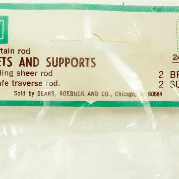 Vintage Sears Roebuck Co Single Curtain Rod Brackets with Screws New