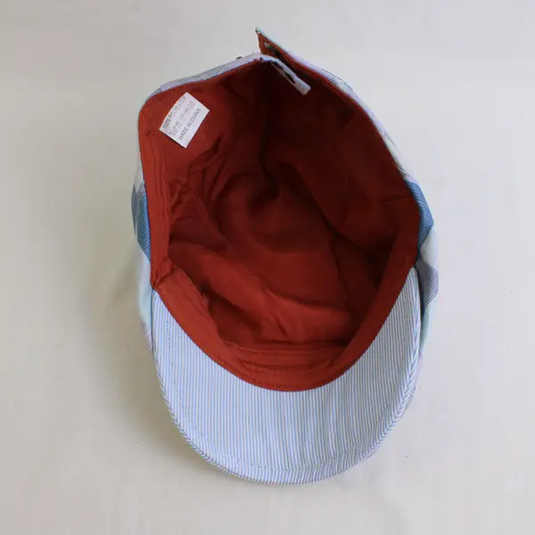 Unbranded Men's Newsboy Cap Adjustable Snaps Blue and Multicolor Plaid Design