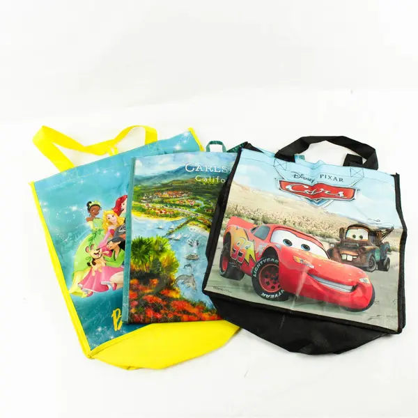 Lot of 3 Reusable Polypropylene Grocery Shopping Bags