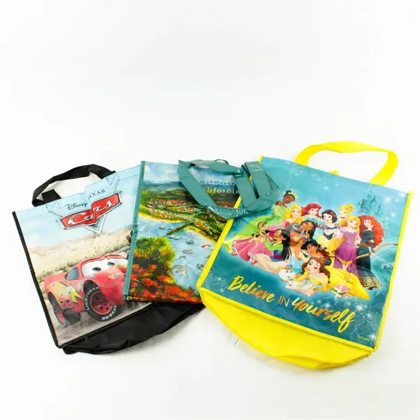 Lot of 3 Reusable Polypropylene Grocery Shopping Bags