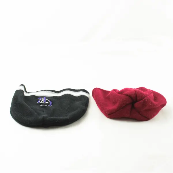 Lot of 2 Colorado Rockies Puma Beanies Black & Red Knit Hats