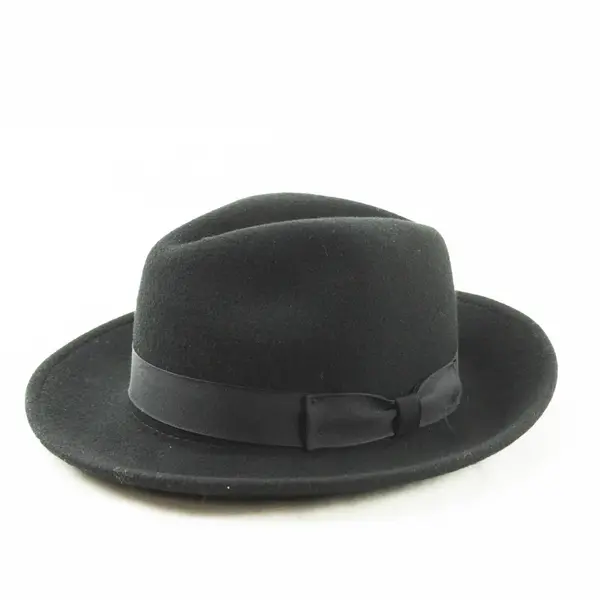 Hats in the Belfry Black Felt Fedora Hat Size S Men's