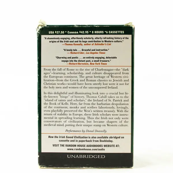 How the Irish Saved Civilization by Thomas Cahill Audiobook 6 Cassettes