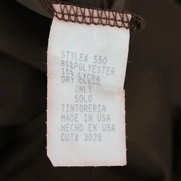 Vintage Ci Sono LA Women's M Petite Brown Velvet Long Sleeve Round Neck Shirt