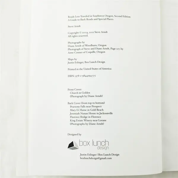 Roads Less Traveled in Southwest Oregon Steve Arndt 2nd Ed Signed