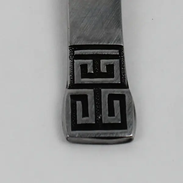 Lot of 4 National Stainless Canton Pattern Oval Shaped Soup Spoons 7.75" Good