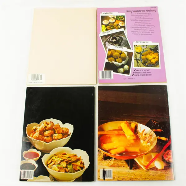 Lot of 4 Paperback Cookbooks Meals in a Wok, Chinese Dishes, Home Cooking