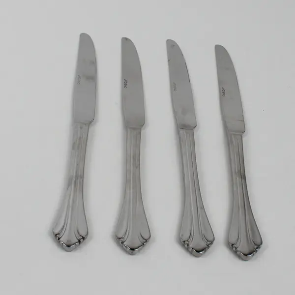 Lot of 4 Oneida Silver Gwendolyn Pattern 18/0 Stainless Dinner Knives 9.5"