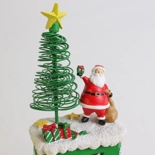 Ceramic Christmas Stocking Mantle Hanger: Days 'Til Christmas Calendar, Santa 