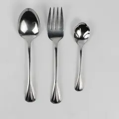 Lot of 3 Oneida Silver Grand Manor Pattern Serveware Spoon Fork Sugar Spoon HTF