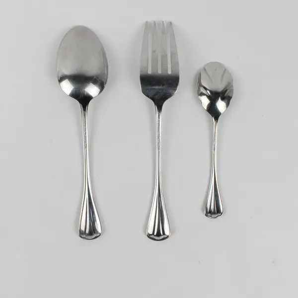 Lot of 3 Oneida Silver Grand Manor Pattern Serveware Spoon Fork Sugar Spoon HTF