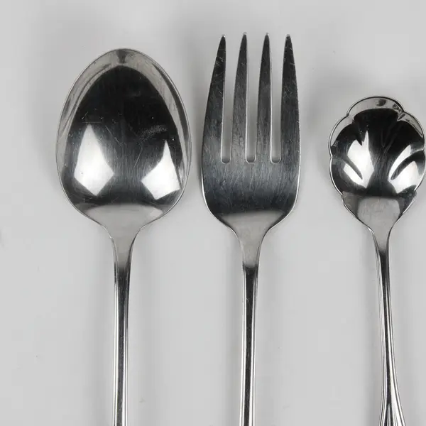 Lot of 3 Oneida Silver Grand Manor Pattern Serveware Spoon Fork Sugar Spoon HTF