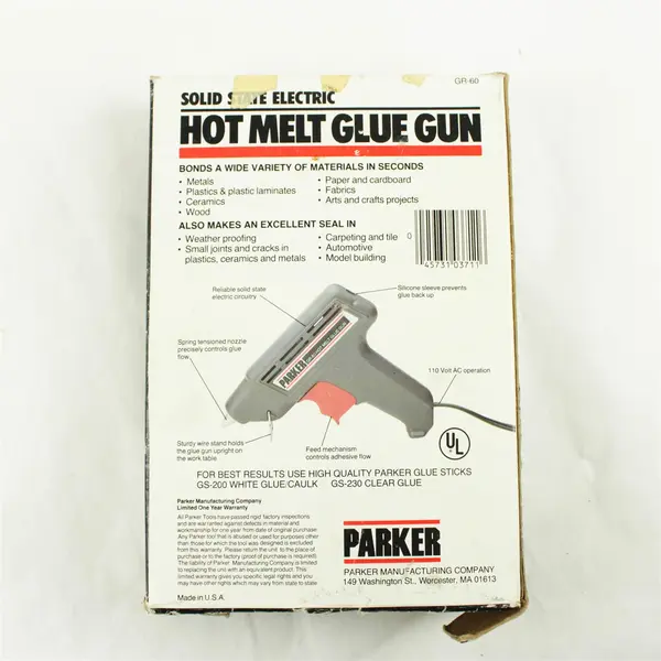 Parker GR60 Heavy Duty Glue Gun Used Untested 9.25in