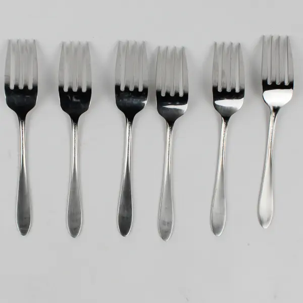 Lot of 6 Oneida Silver Glen Cove Pattern Stainless Salad Forks 6.25" Good