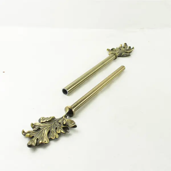 Umbra Set of 4 21 inch Curtain Rods Burnished Gold Decorative Ends +2