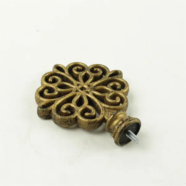 Umbra Set of 4 21 inch Curtain Rods Burnished Gold Decorative Ends +2