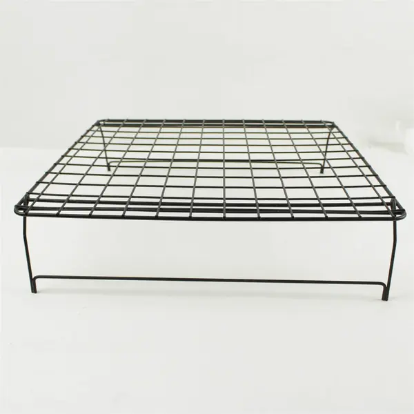 Set of 3 Black Wire Stackable Shelves 13x13 Desk Closet Pantry Organizer