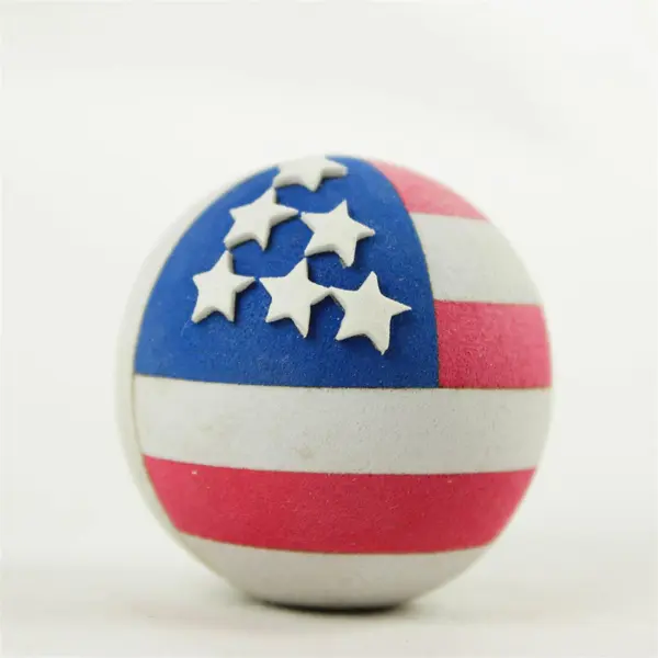 Lot of 3 Rubber Balls & 1 Hacky Sack USA and Canada- Good Pre-Owned Toys