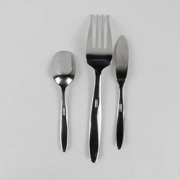 Lot of 3 Oneida Silver Unknown Pattern Stainless Flatware Pieces Good