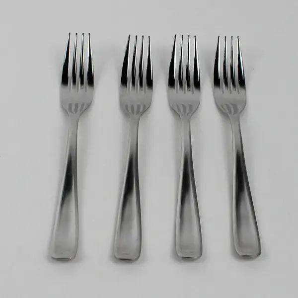 Lot of 4 Dash of That Sean Pattern Stainless Salad Forks 7" Long Good