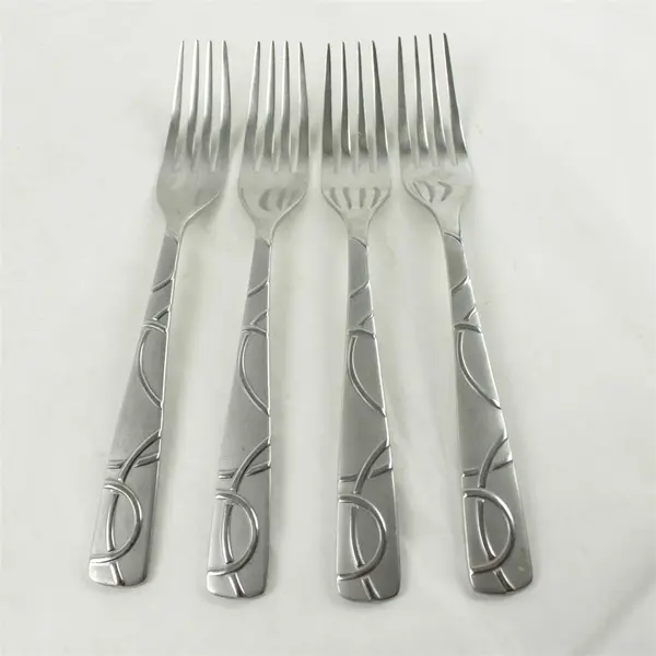 Set Of 4 Cambridge Conquest Stainless Dinner Forks Flatware