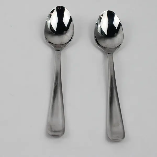 Lot of 2 Dash of That Sean Pattern Stainless Teaspoons 6.75" Long Good