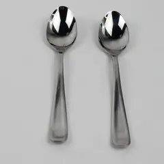 Lot of 2 Dash of That Sean Pattern Stainless Teaspoons 6.75" Long Good