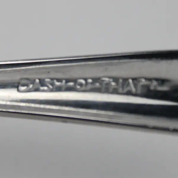 Lot of 2 Dash of That Sean Pattern Stainless Teaspoons 6.75" Long Good