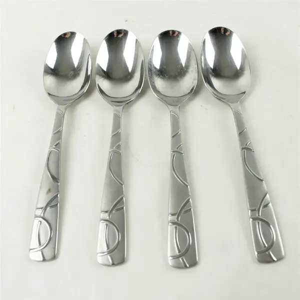 Set of 4 Cambridge Conquest Stainless Place/Oval Soup Spoons 