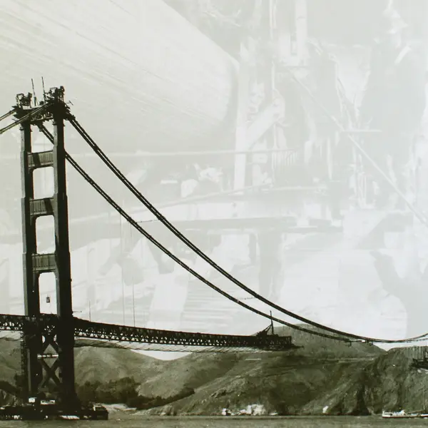 Golden Gate Bridge 18X24 Poster 1936 Historic Construction Photo Used California