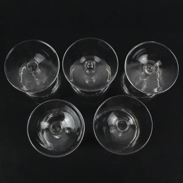 Lot Of 5 Matching Unbranded Clear Glass Cylinder Glasses/Candle Holder 5.75"