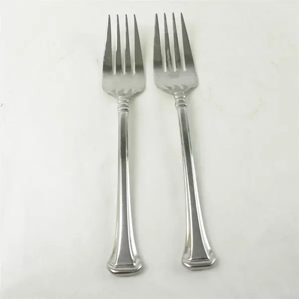 Set of 2 Oneida Apollonia Stainless Cold Meat Serving Fork 