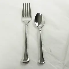 Lot of 2 Medium Cold Meat Serving Fork & Teaspoon 