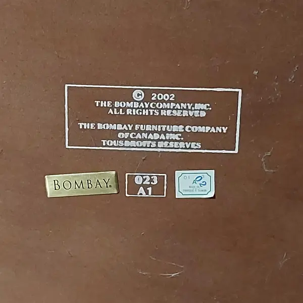 Vintage Bombay Company Mahogany Round Side Table Pillars - Local Pickup Only