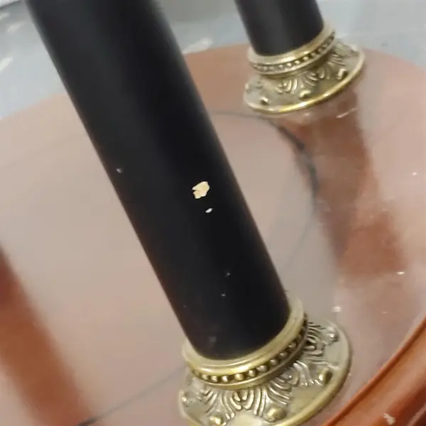 Vintage Bombay Company Mahogany Round Side Table Pillars - Local Pickup Only