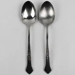 Lot of 2 Oneida Silver Gazebo Pattern Stainless Serving Spoons 8.5" 