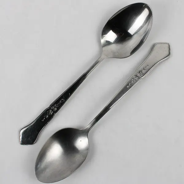Lot of 2 Oneida Silver Gazebo Pattern Stainless Serving Spoons 8.5" 