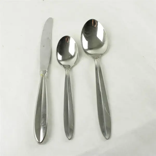 Lot of 3 Oneida Alsace Stainless Place/Oval Spoon, Tablespoon & Knife