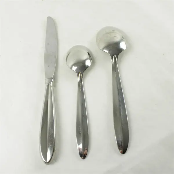 Lot of 3 Oneida Alsace Stainless Place/Oval Spoon, Tablespoon & Knife