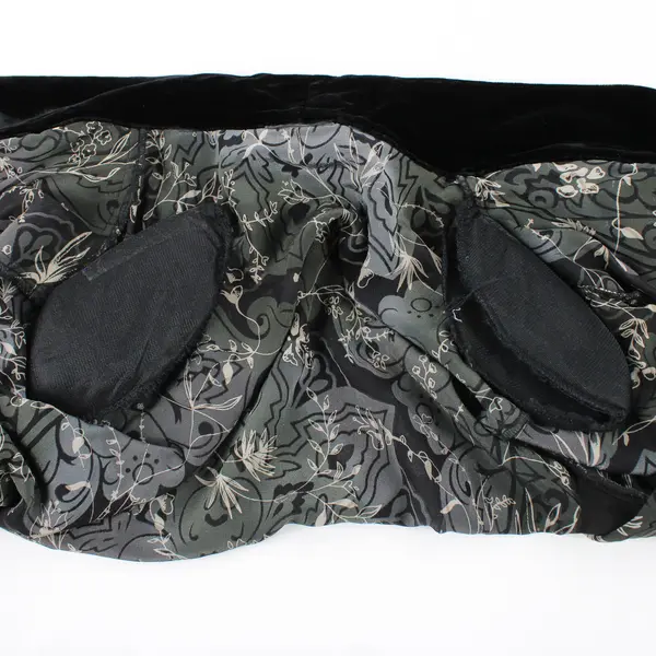 Chico's Women's L Green Silk Blend Floral Flocked Velvet Burnout Jacket