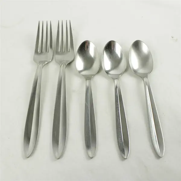 Lot of 5 Oneida Alsace Stainless 3 Teaspoons & 2 Forks