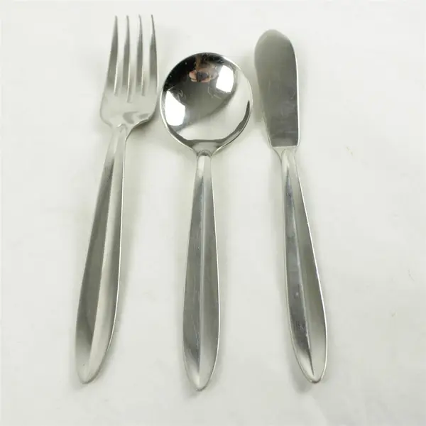 Lot of 3 Oneida Alsace Stainless Salad Fork- Sugar Spoon & Flat Butter Knife