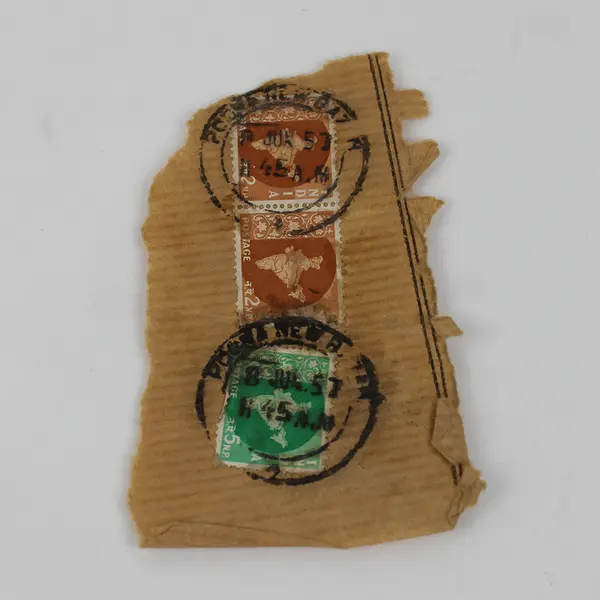 Lot Of 10 India 1957 Map Of India Stamps Used Canceled On Paper 