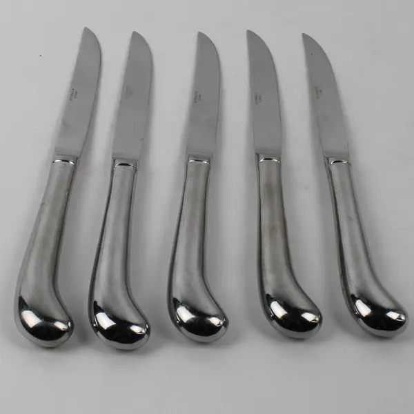 Lot Of 5 Towle Silver Copley Pattern Stainless Pistol Handle Steak Knives 9.25"